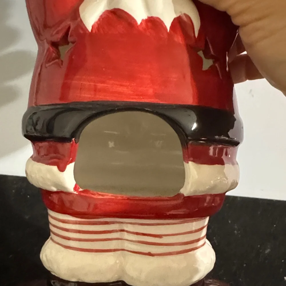 Festive Santa Candle Holder - Red and White 2002 Target Santa candle holder